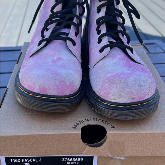 Dr Martens JUNIOR 1460 PASCAL TIE DYE LACE UP BOOTS - Picture 3 of 7